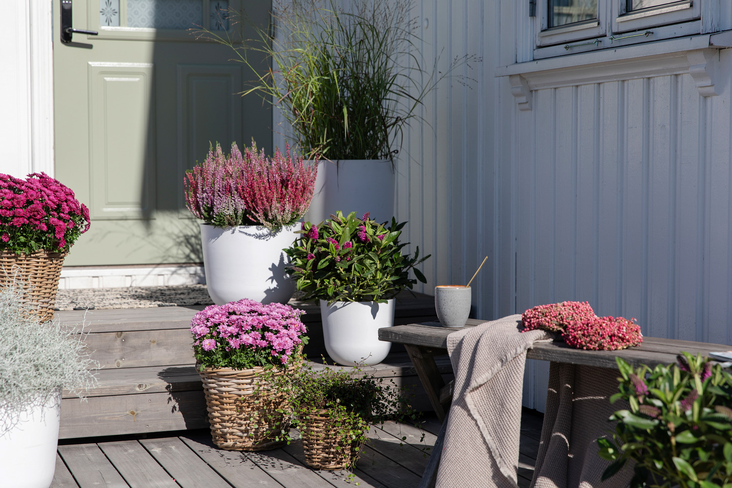 H&oslash;stblomster inngangsparti