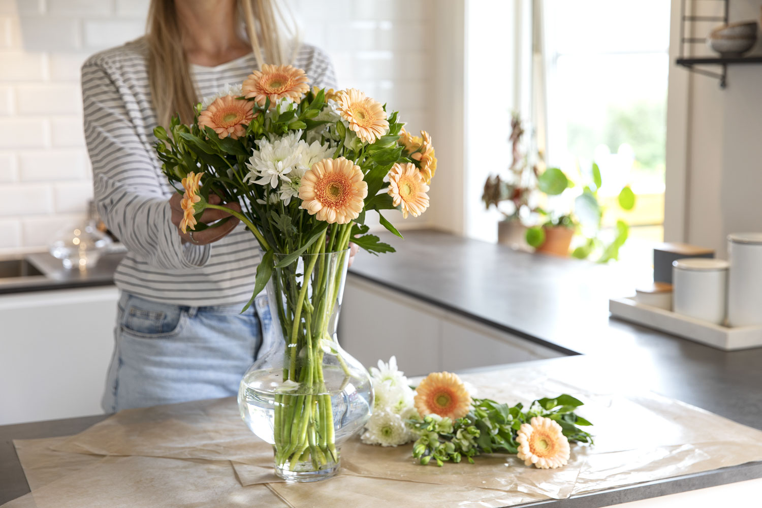Lage blomsterbukett